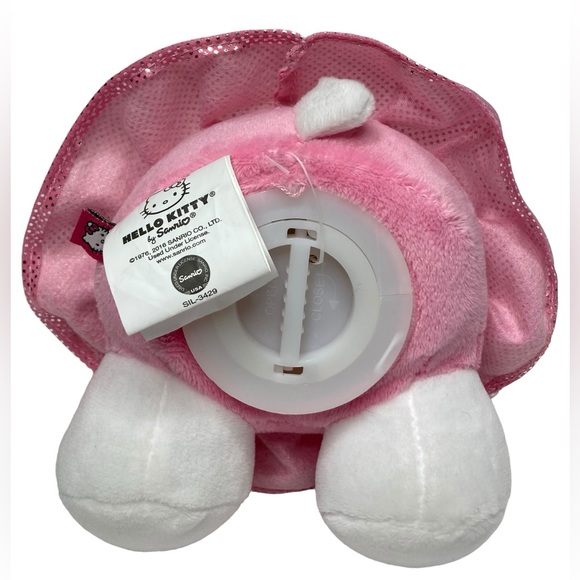 SANRIO Hello Kitty Licensed 8” Plush Coin Piggy Bank With Pink Dress & Pink Bow - Picture 9 of 12